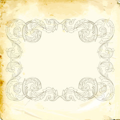 Vector baroque of vintage elements for design. 