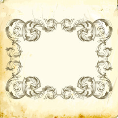 Vector baroque of vintage elements for design. 
