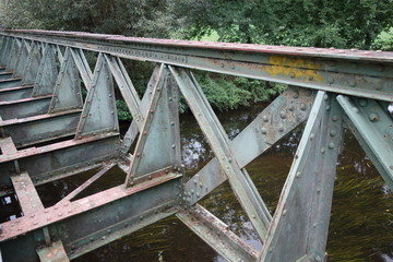 alte Eisenbahnbr&uuml;cke am Niederrhein zwischen Oedt und S&uuml;chteln
