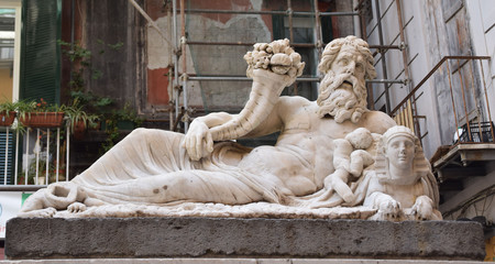 Napoli, statua del Nilo a Spaccanapoli