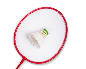 Badminton racket and shuttlecock