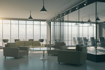 Fototapeta premium Modern office lobby interior