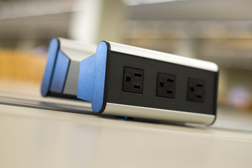 outlet in library