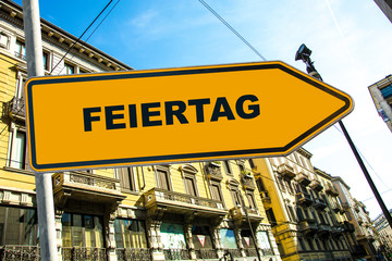 Obraz premium Schild 285 - Feiertag