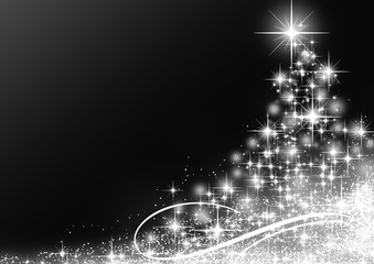 Christmas silver Tree background