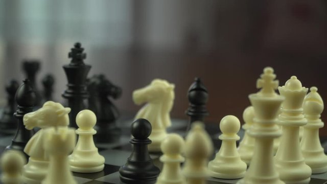 wonderful chess figures and business strategy concept