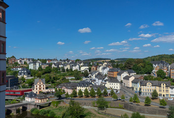 Fototapeta na wymiar View from Weilburg Castle to the city