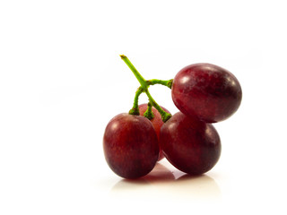 Red grape isolated on white background
