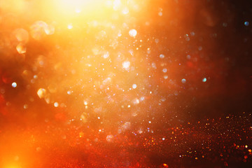 Obraz premium glitter vintage lights background. silver and gold. de-focused.