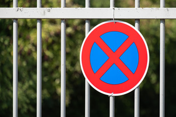 No Stopping Road Sign