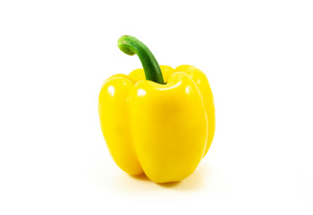 Sweet bell pepper isolated on white background.