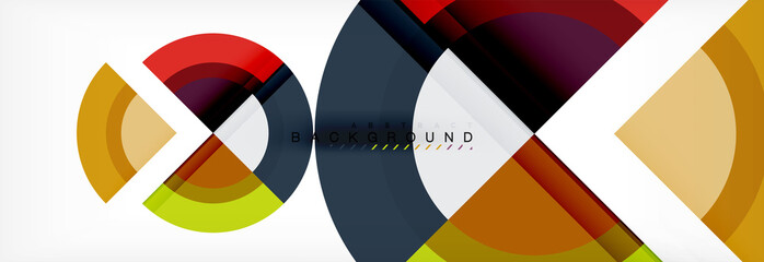 Obraz premium Vector circular geometric abstract background