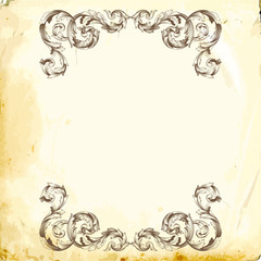 Vector baroque of vintage elements for design. 