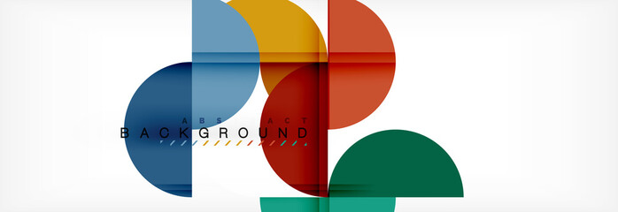 Fototapeta premium Circle modern geometrical abstract background illustration