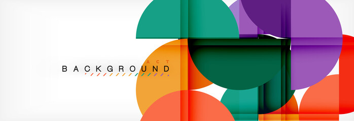 Circle abstract background, geometric illustration