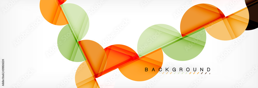 Poster modern geometrical abstract background - circles. business or technology presentation design templat