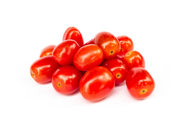 Cherry tomatoes isolated on white background