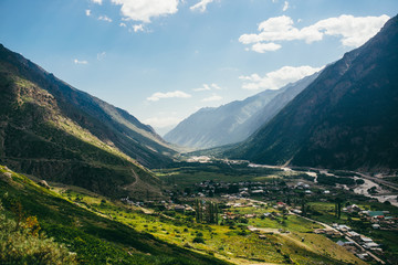 Fototapeta na wymiar The gorge in the mountains of the Caucasus