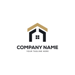 real estate logo design vector, initial letter logo m design template