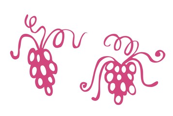 Bunch of grapes isolated on white background