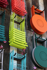 Colorful Patio Furniture Display