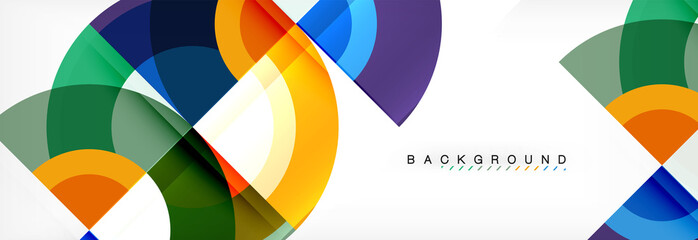 Obraz premium Vector circular geometric abstract background