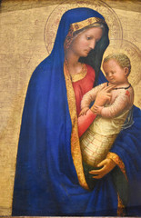 Madonna Casini di Masaccio - Galleria Uffizi - obrazy, fototapety, plakaty