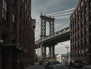 Obraz premium Manhattan Bridge from Brooklyn