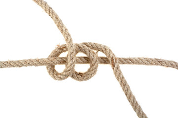 rope wicker isolated on white background