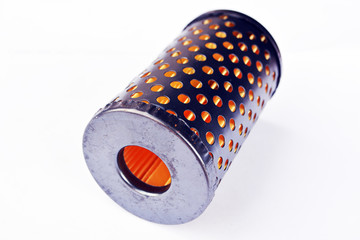 Car fuel filter isolated on white background