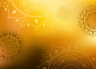 Golden mandala background – vector illustration