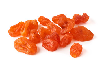 Dried orange kumquat isolated on white background.