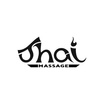 Logo for traditional Thai massage. Stock vector illustration. 