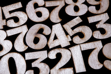 Background of numbers. from zero to nine. Background with numbers. Numbers texture