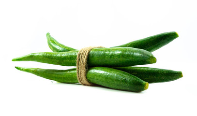 Snake gourd isolated on white background