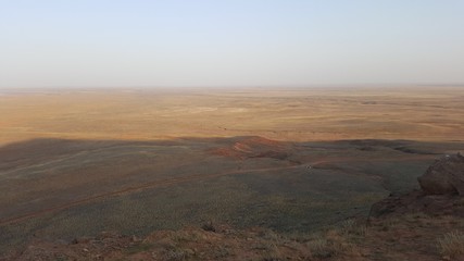 Red sand mount Bogdo in Russia