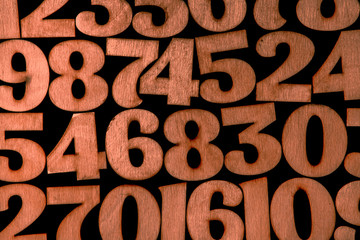 Background of numbers. from zero to nine. Background with numbers. Numbers texture