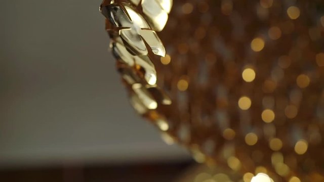 Abstract art obkect - golden luxury lamp