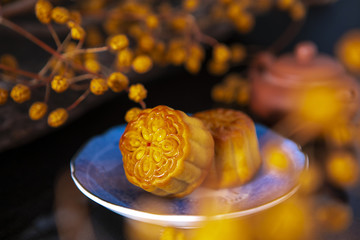 Chinese festival, the family reunited for the Mid-Autumn Festival, enjoying moon cakes,