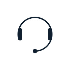 Headphones with microphone icon