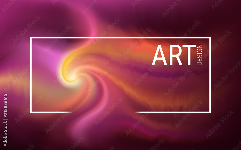 Poster horizontal abstract futuristic image. plasma explosion in the form of a spiral and wave. fashionable