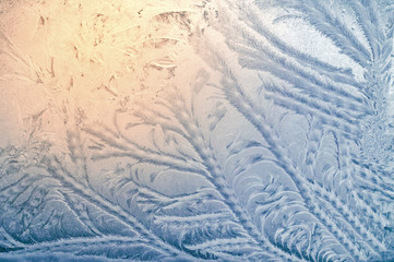 Frosted winter window