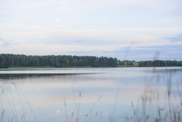 Fototapeta premium sunset on the river