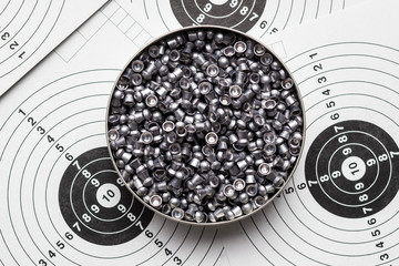 Lead airgun pellets.