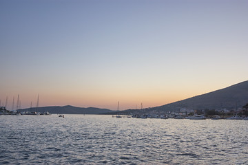 marina bay with yachts