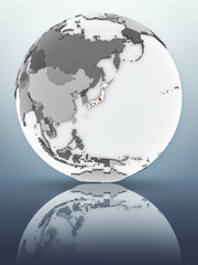 Japan on globe