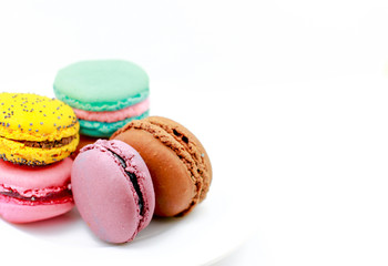 Macaroon isolated on the white