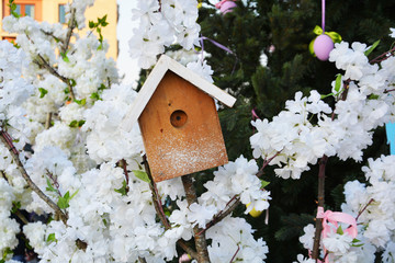 birdhouses, easter, passover, pasch, street decor, home decor, flower, flowers, garden, moscow, pink, nature, green, spring, summer, plant, blossom, purple, red, flora, bloom, plants, park, landscape