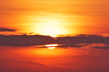 Fototapeta na wymiar Sunset In The Horizon