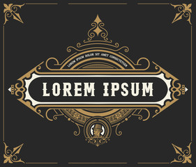 Antique design. Vintage frame